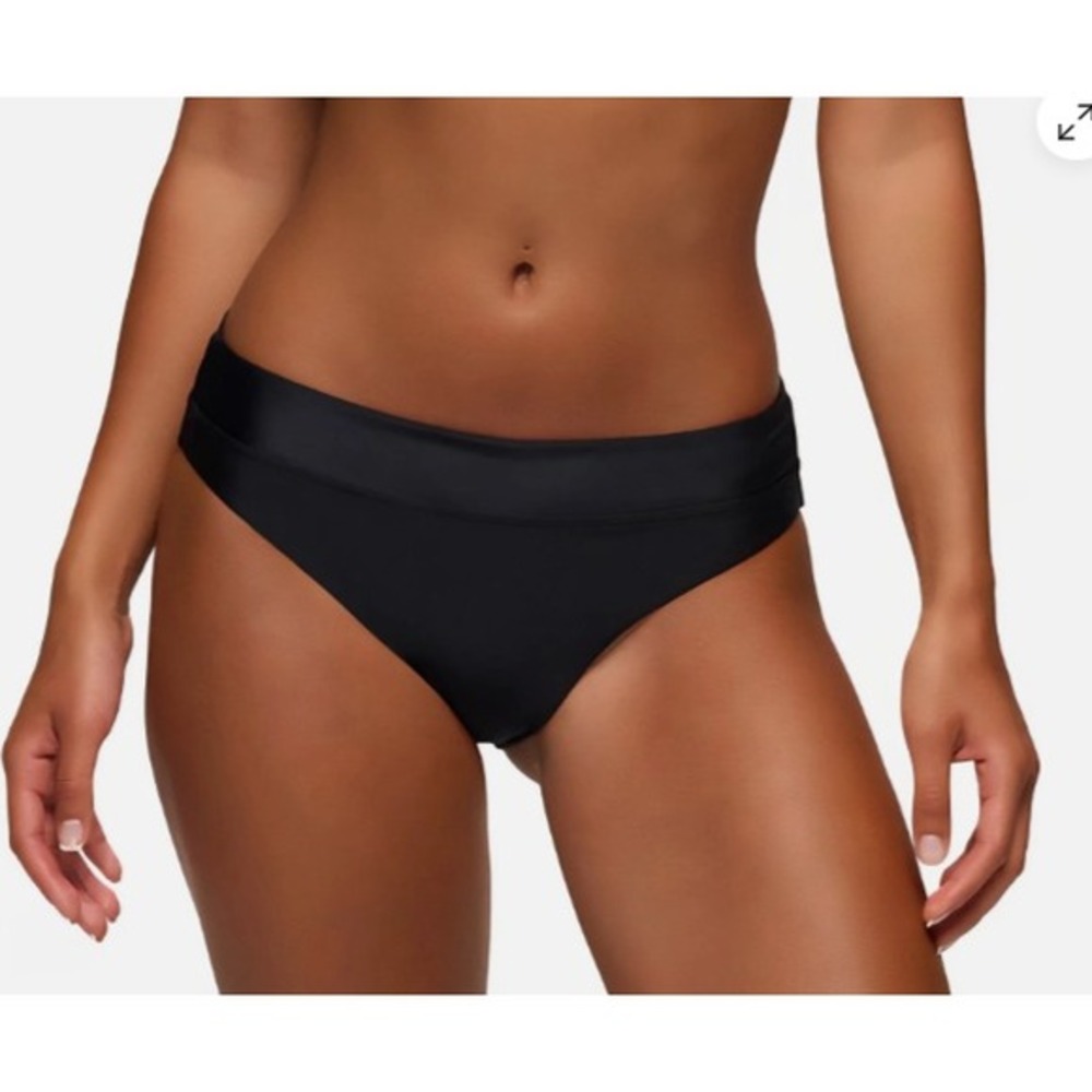 NWT prAna Womens Swim Bottom Bikini‎ Summer Wave Black Large Quick Dry Staple